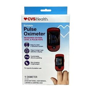 CVS Health Portable Pulse Oximeter Measures Oxygen Level And Pulse Rate